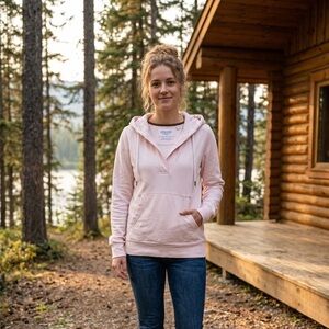 Wanakome Soft Blush Hoodie with Logo Labels